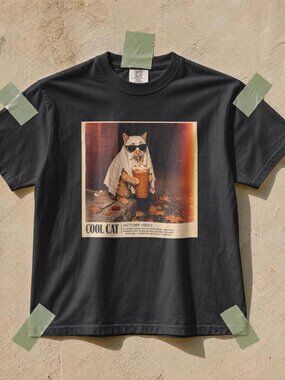 Funny Ginger Cat Pumpkin Spice Shirt, Ghost Cat Fall Vibes Tee